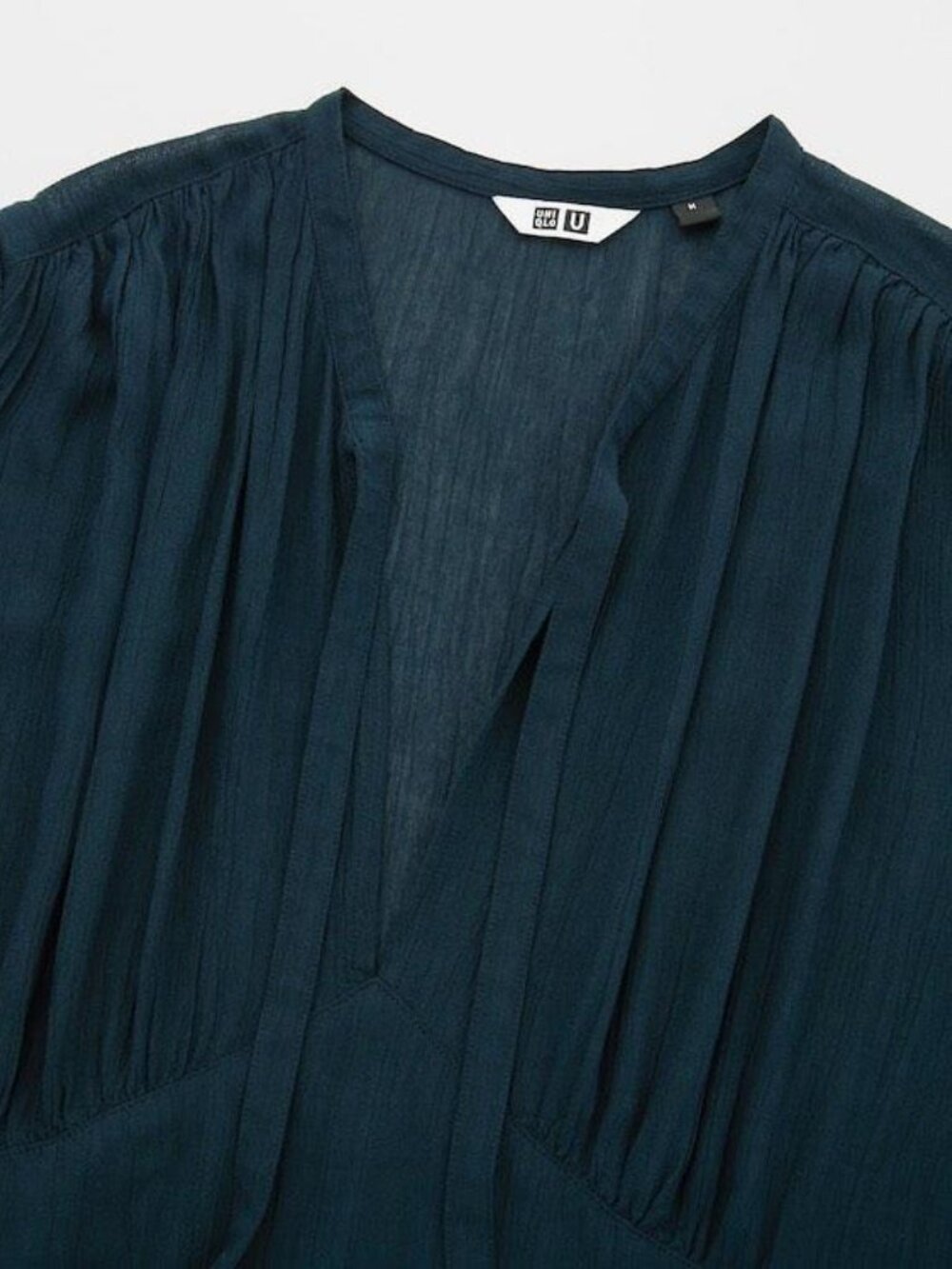 Uniqlo - Lemaire U Bow Tie 3/4 Sleeve Dress 291-430967(03-16) | Small | Navy - Picture 11 of 16